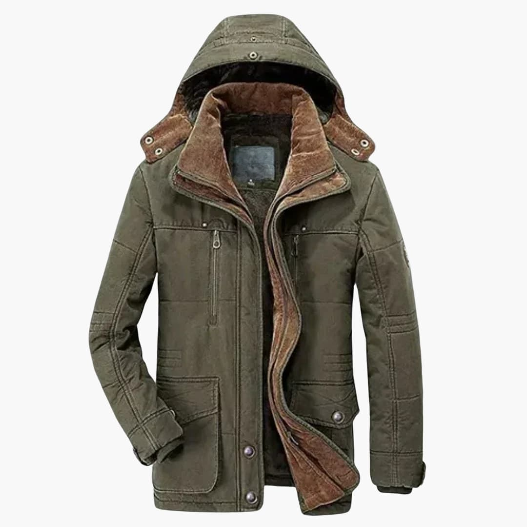 Veste homme avec fermeture éclair et capuche