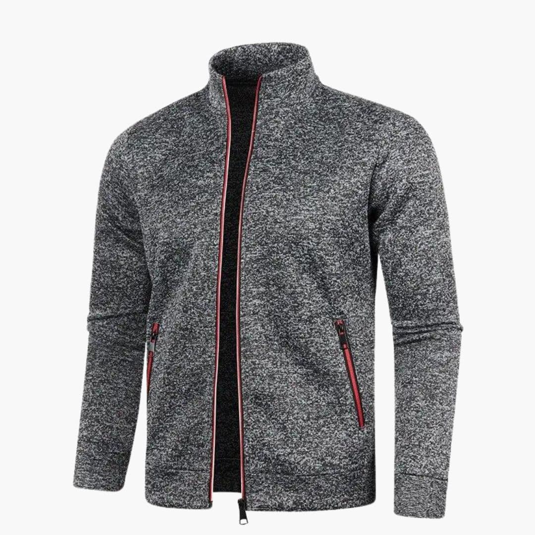 Veste homme zippée à col montant