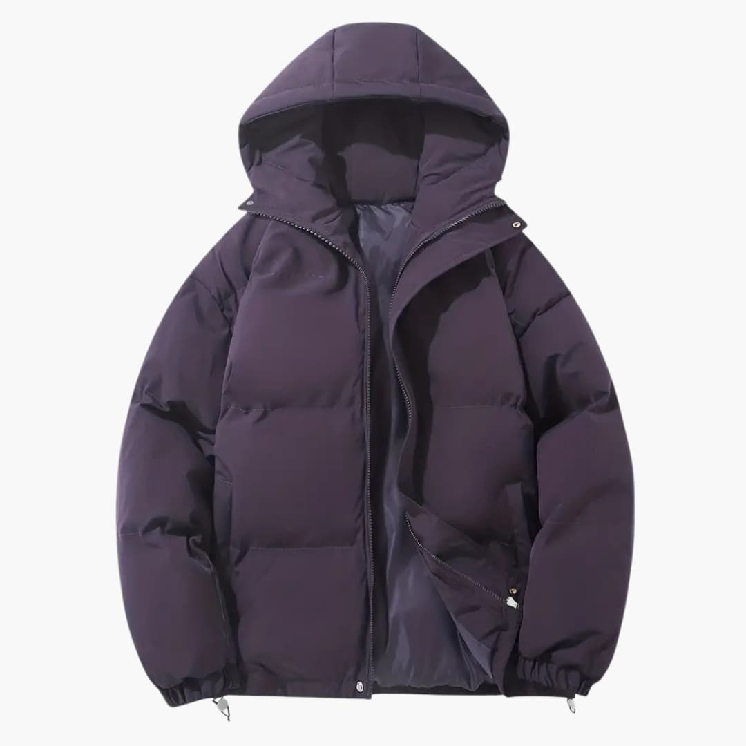 Veste matelassée homme avec capuche et fermeture zippée