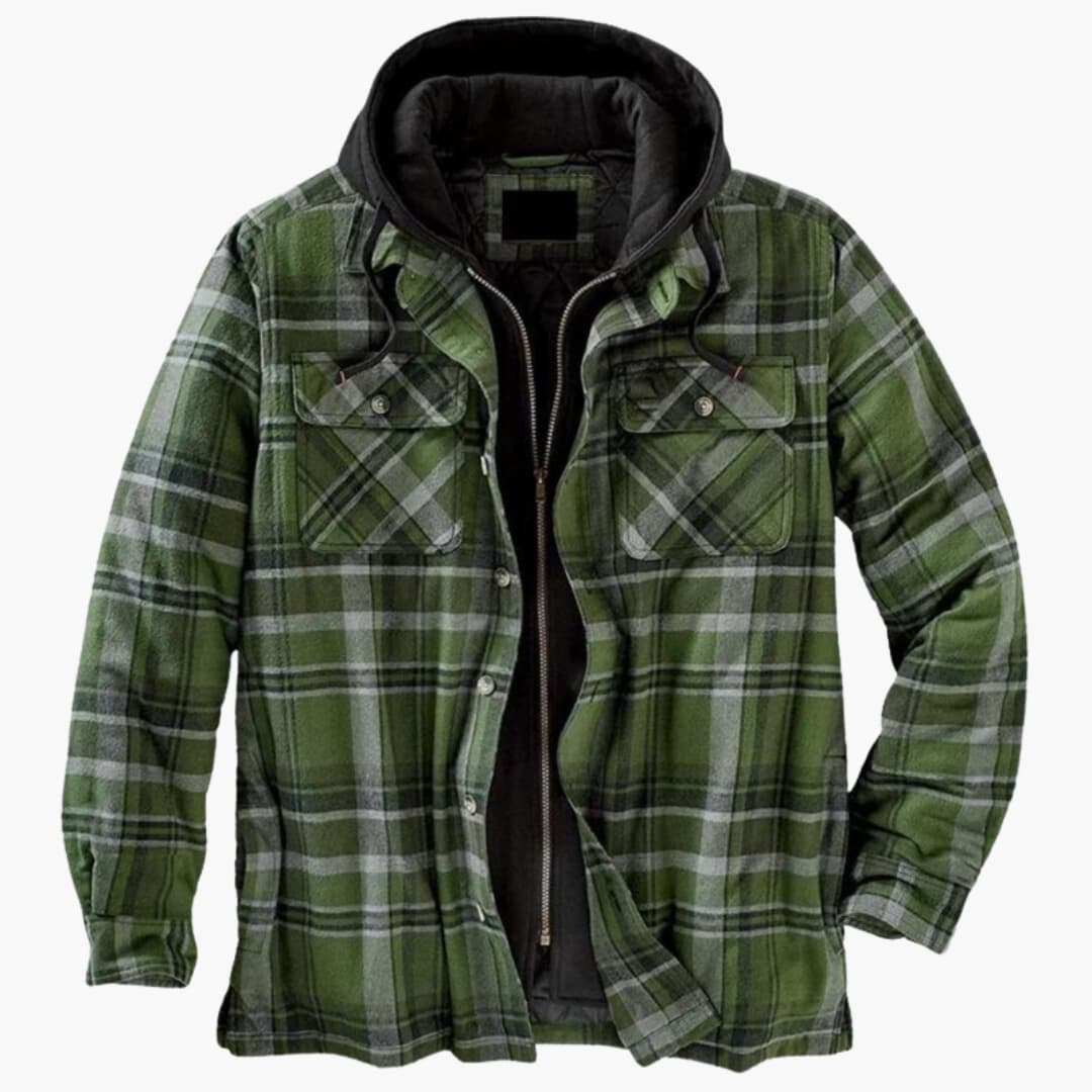 Veste matelassée homme avec motif à carreaux