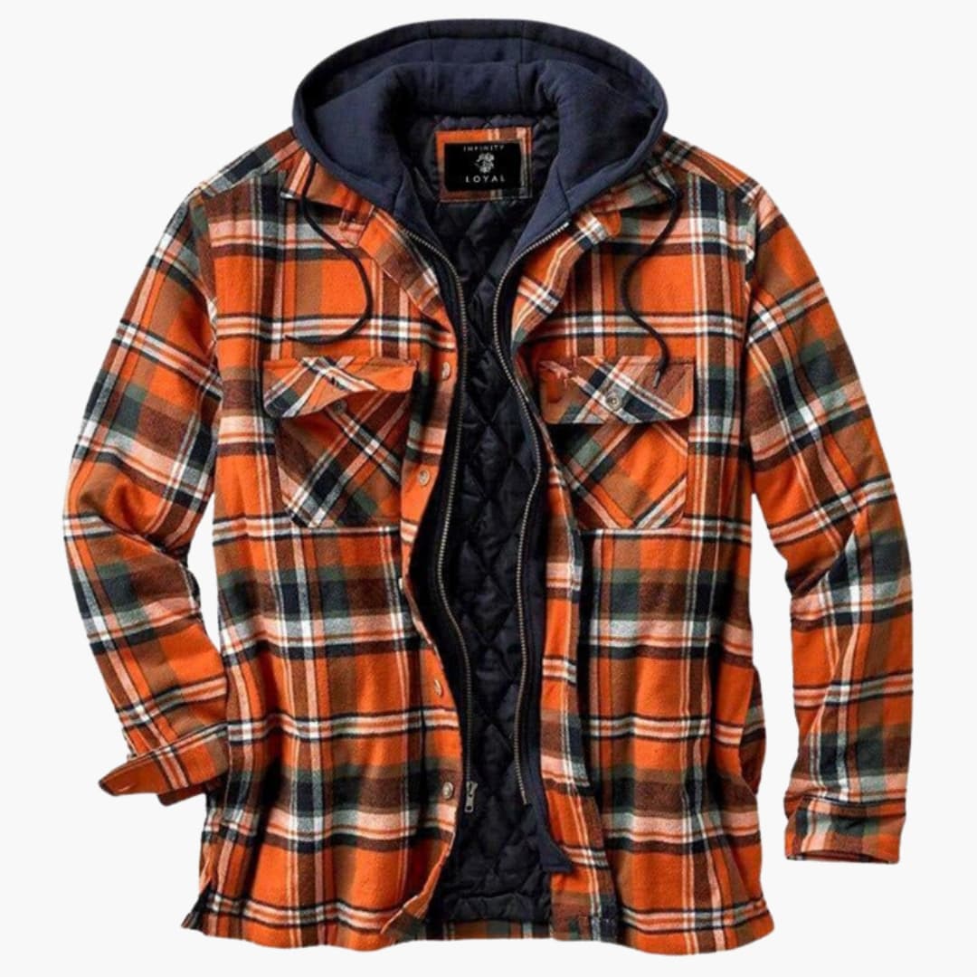 Veste matelassée homme avec motif à carreaux