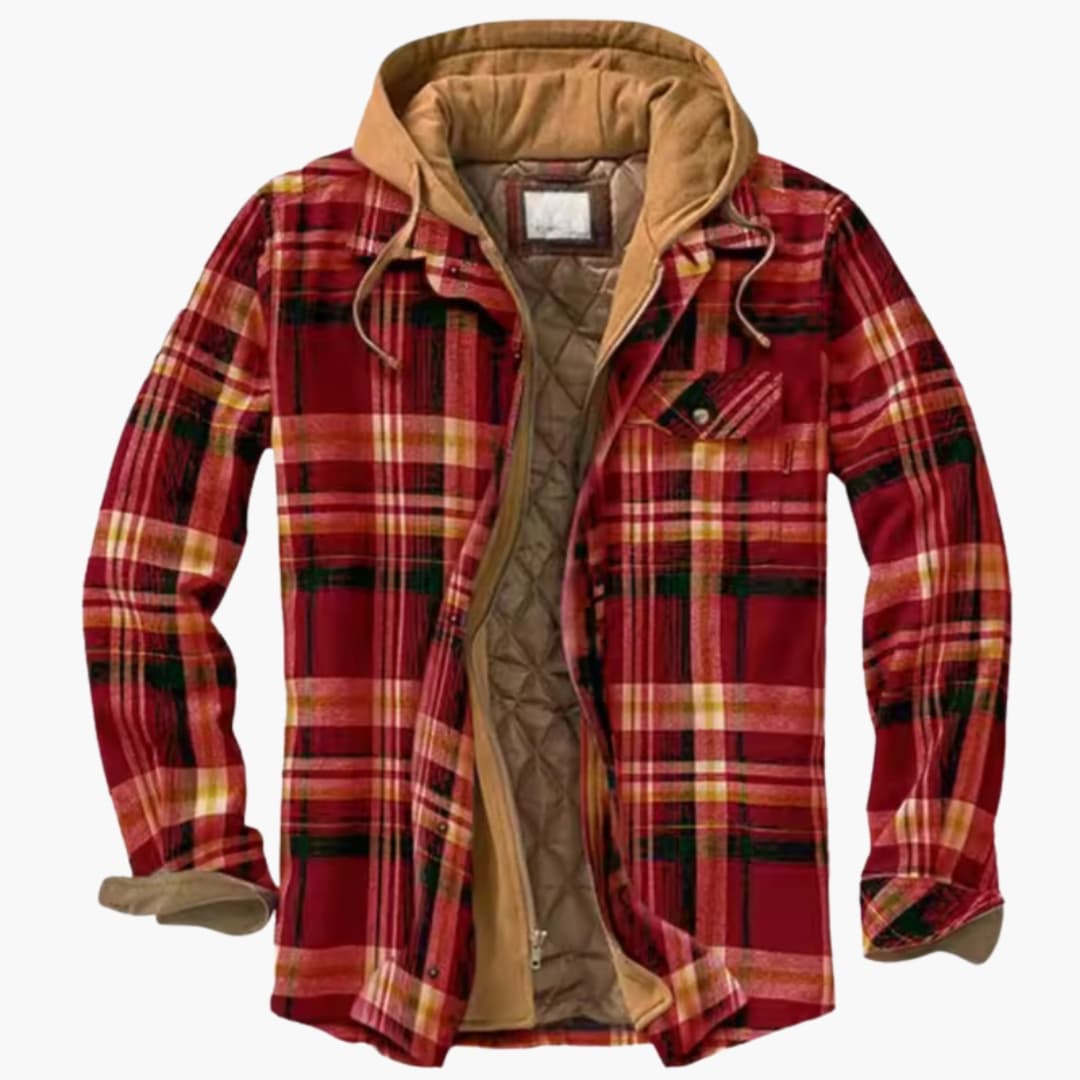 Veste matelassée homme avec motif à carreaux