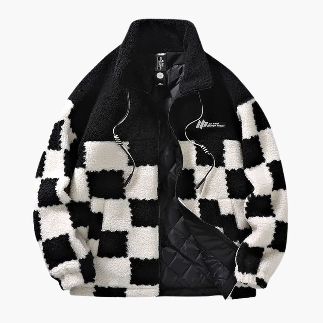 Men's fleece jacket with zipper closure