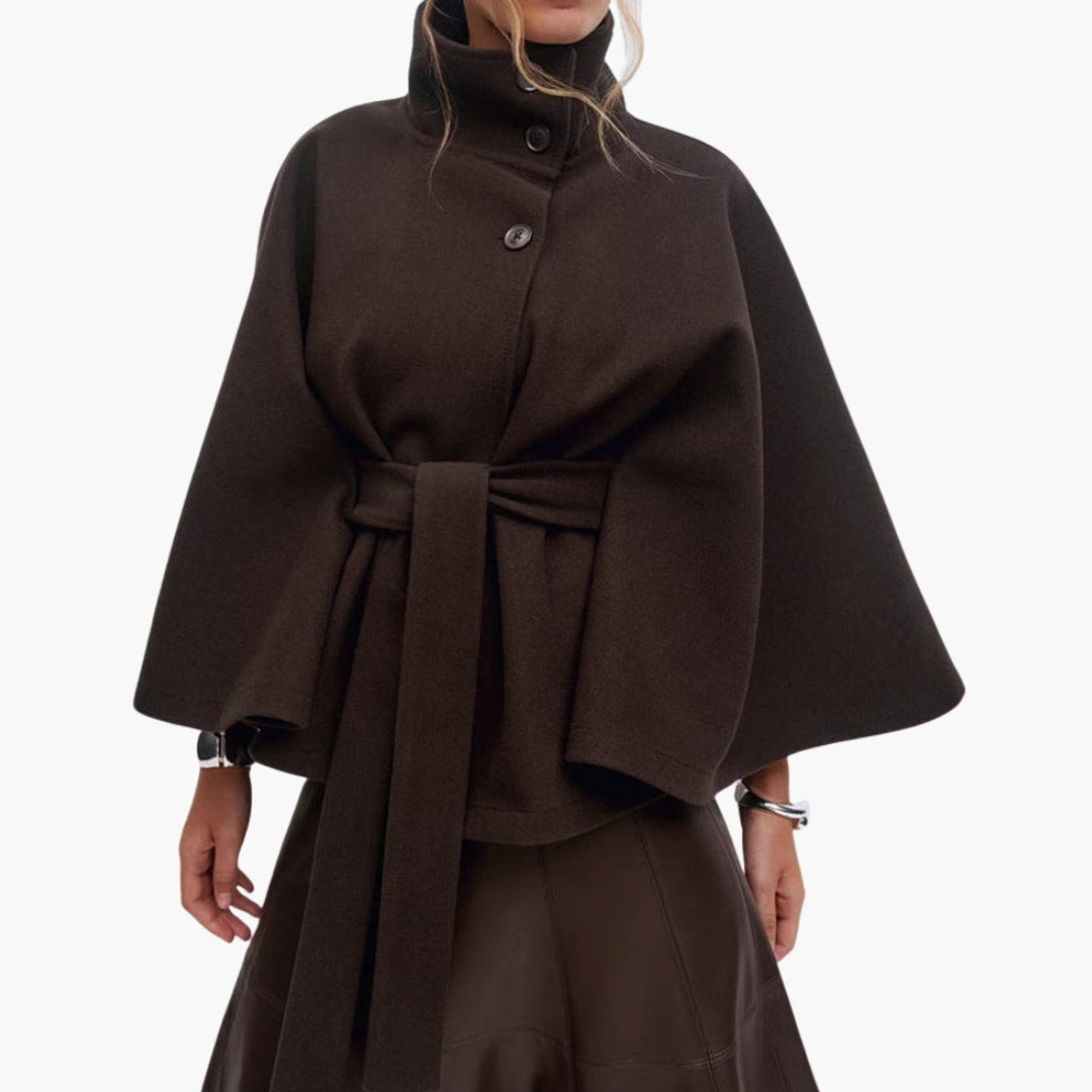 Veste portefeuille femme à col montant