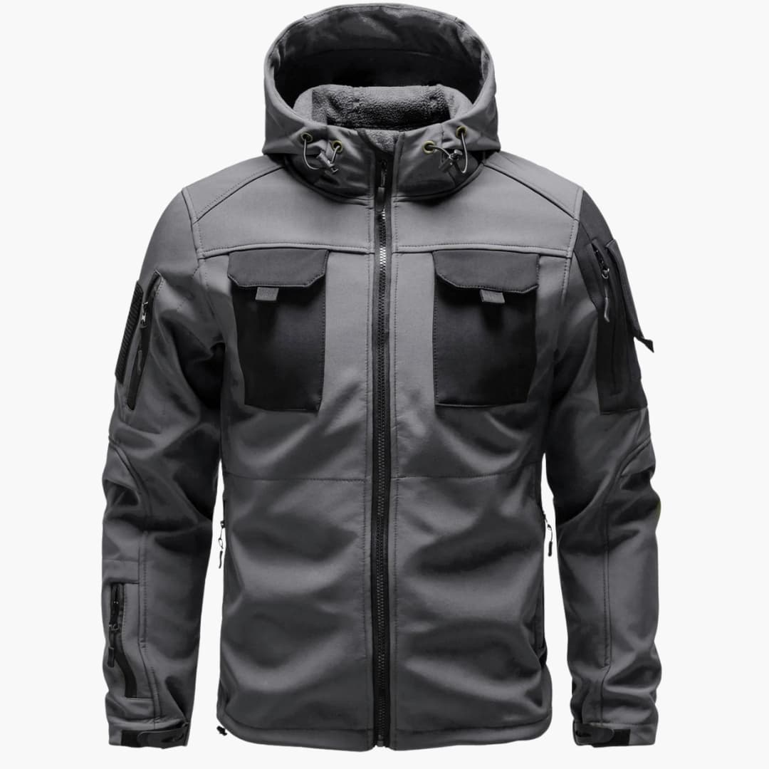 Veste softshell homme avec capuche et poches multiples