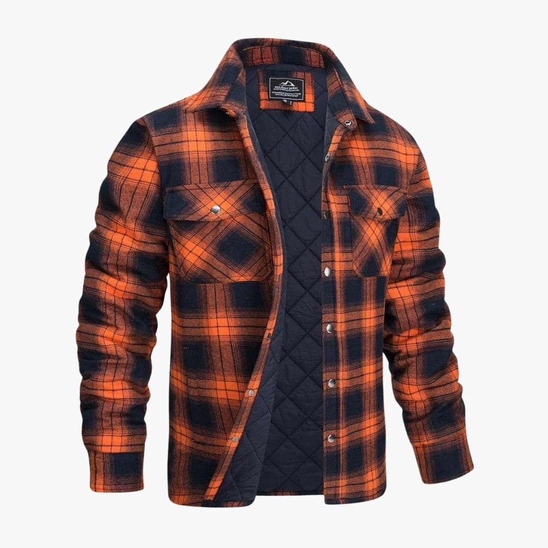 Herren Flanell-Überhemd mit Knöpfen
