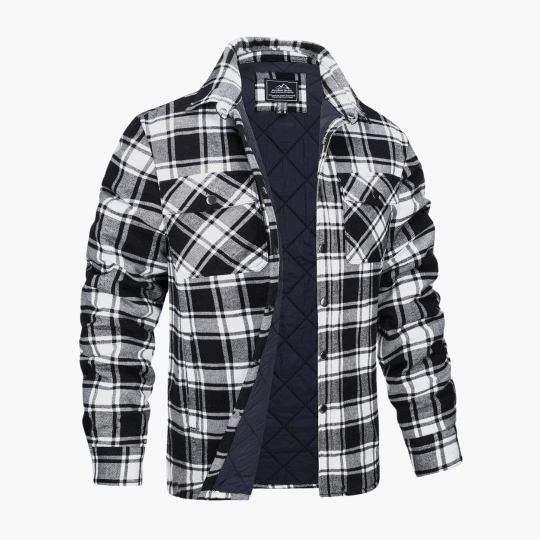 Herren Flanell-Überhemd mit Knöpfen