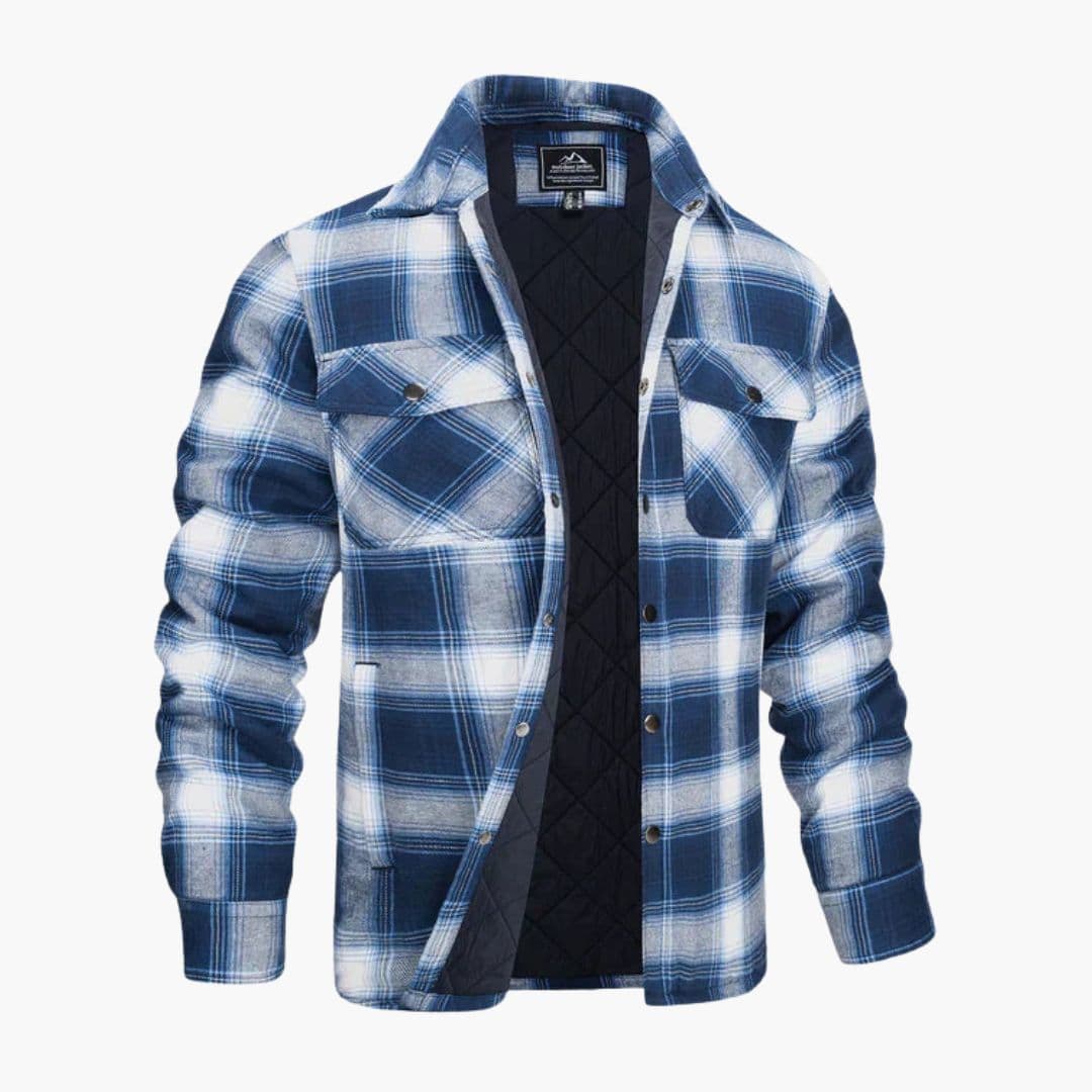 Herren Flanell-Überhemd mit Knöpfen