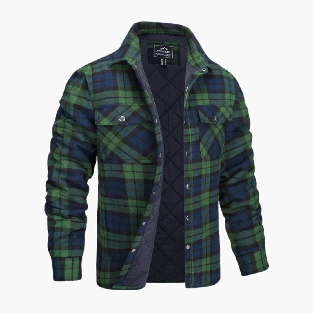 Herren Flanell-Überhemd mit Knöpfen