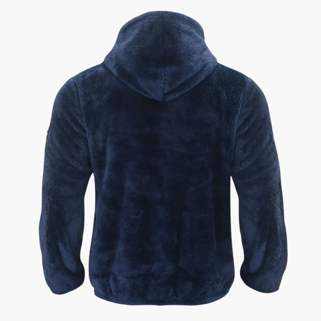 Veste teddy homme avec capuche et fermeture zippée