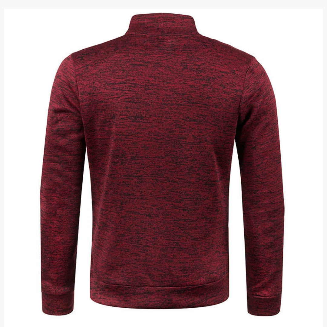 Veste zippée homme à col montant et manches longues