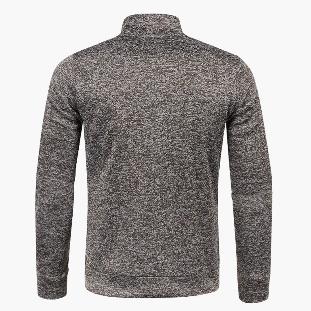 Veste zippée homme à col montant et manches longues