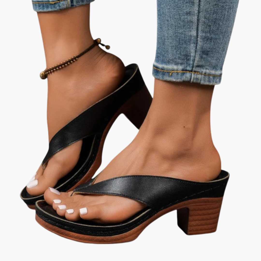 Sandalias de mujer con tacón bloque y suela plataforma