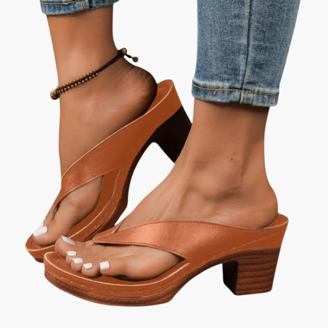 Sandalias de mujer con tacón bloque y suela plataforma