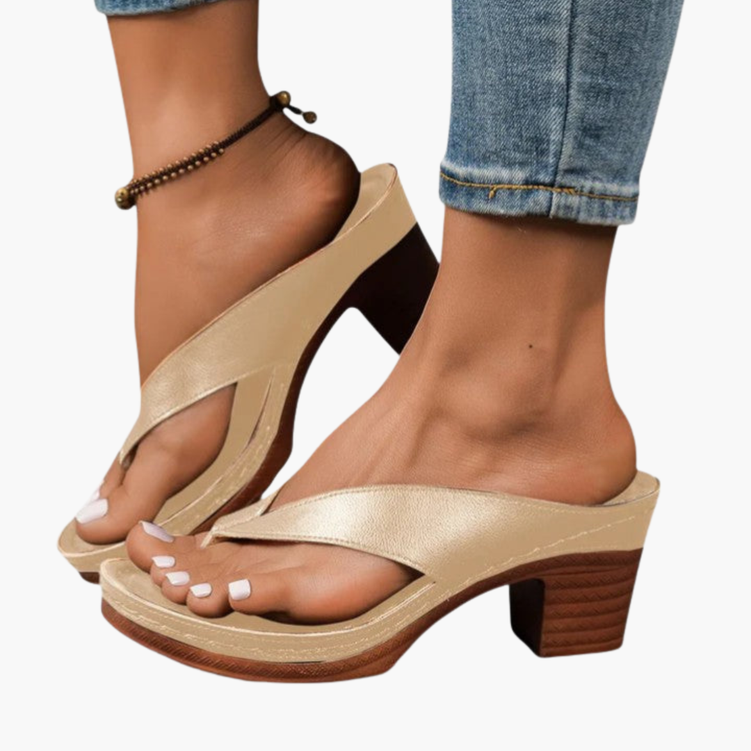 Sandalias de mujer con tacón bloque y suela plataforma