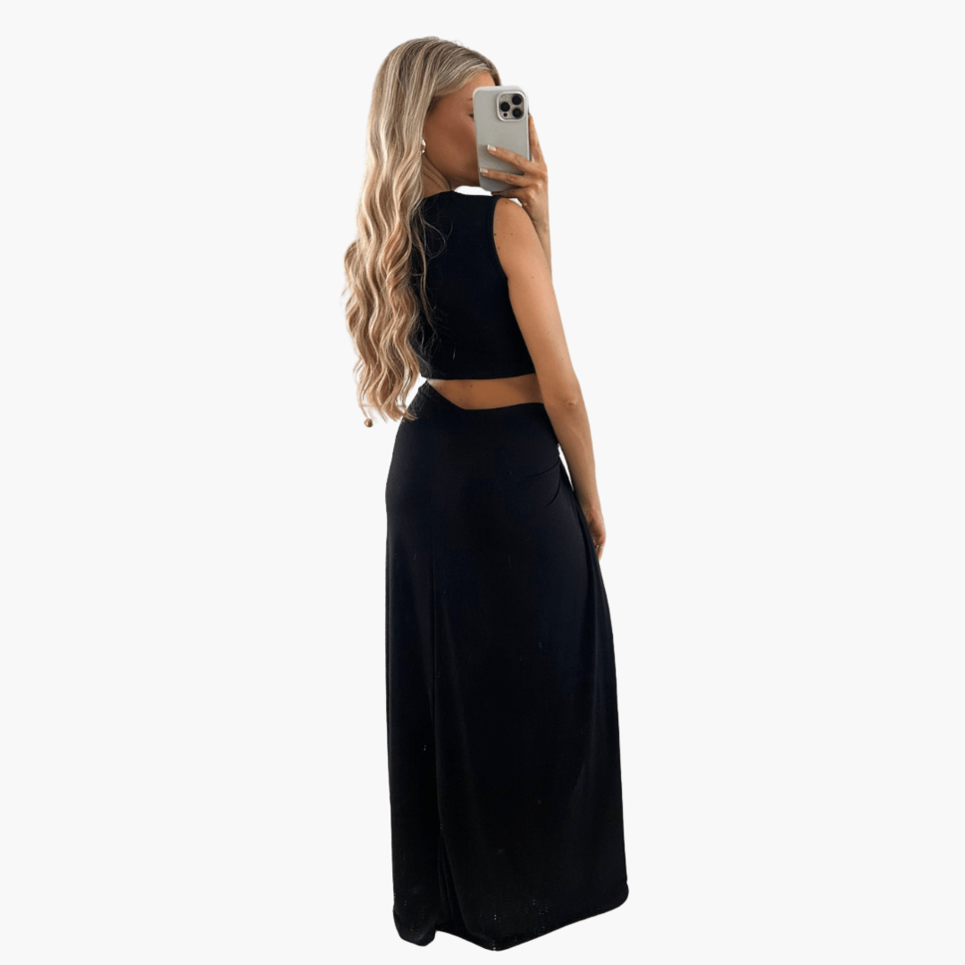 Robe d'été femme Découpes, Décolleté en V, Fente latérale