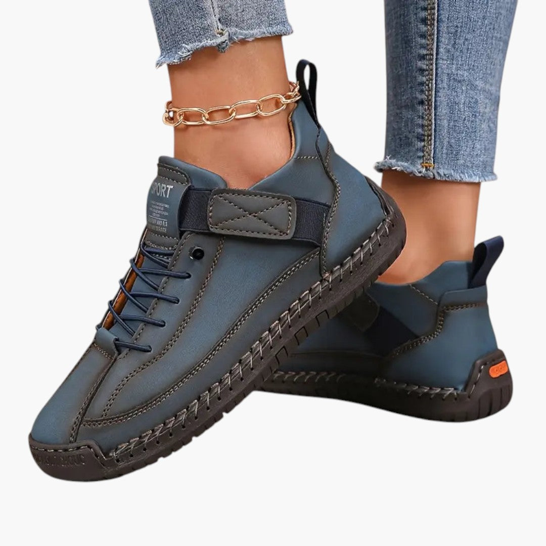 Baskets Confortables Femme a Cuir Respirant et Semelle EVA