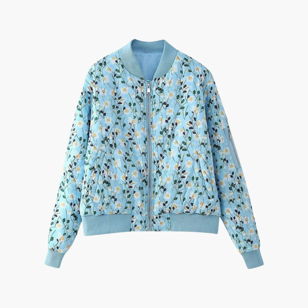 Blouson Bombardier Dam med Blommönster