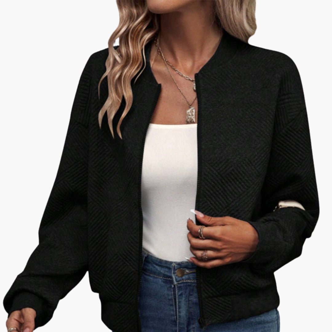 Blouson Bombardier Femme à Surface Matelassée