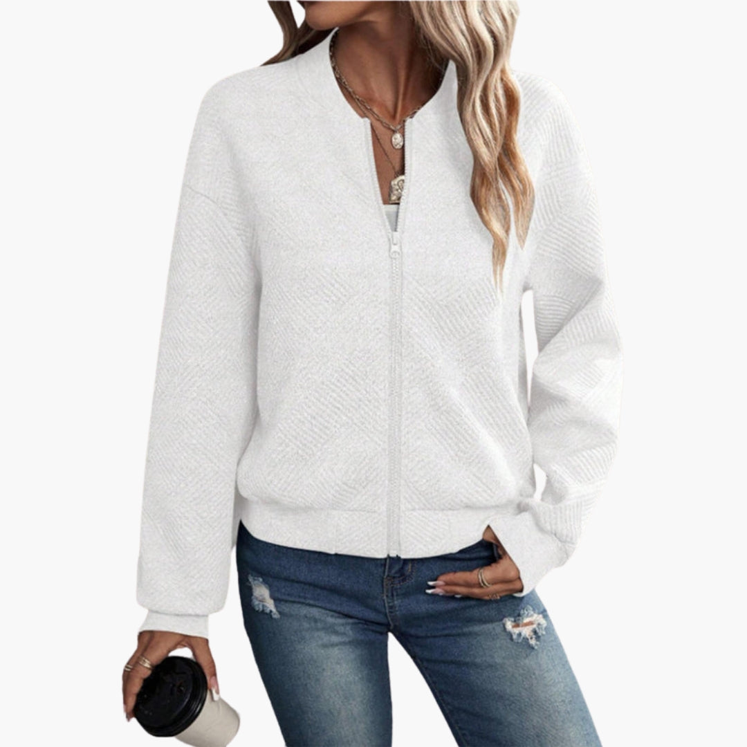 Blouson Bombardier Femme à Surface Matelassée