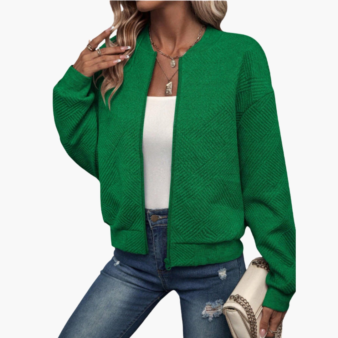 Blouson Bombardier Femme à Surface Matelassée