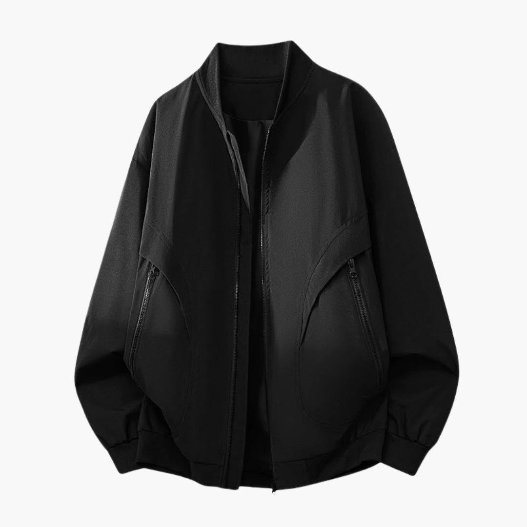 Blouson Bombers Femme Style Sport avec Poches Zippées