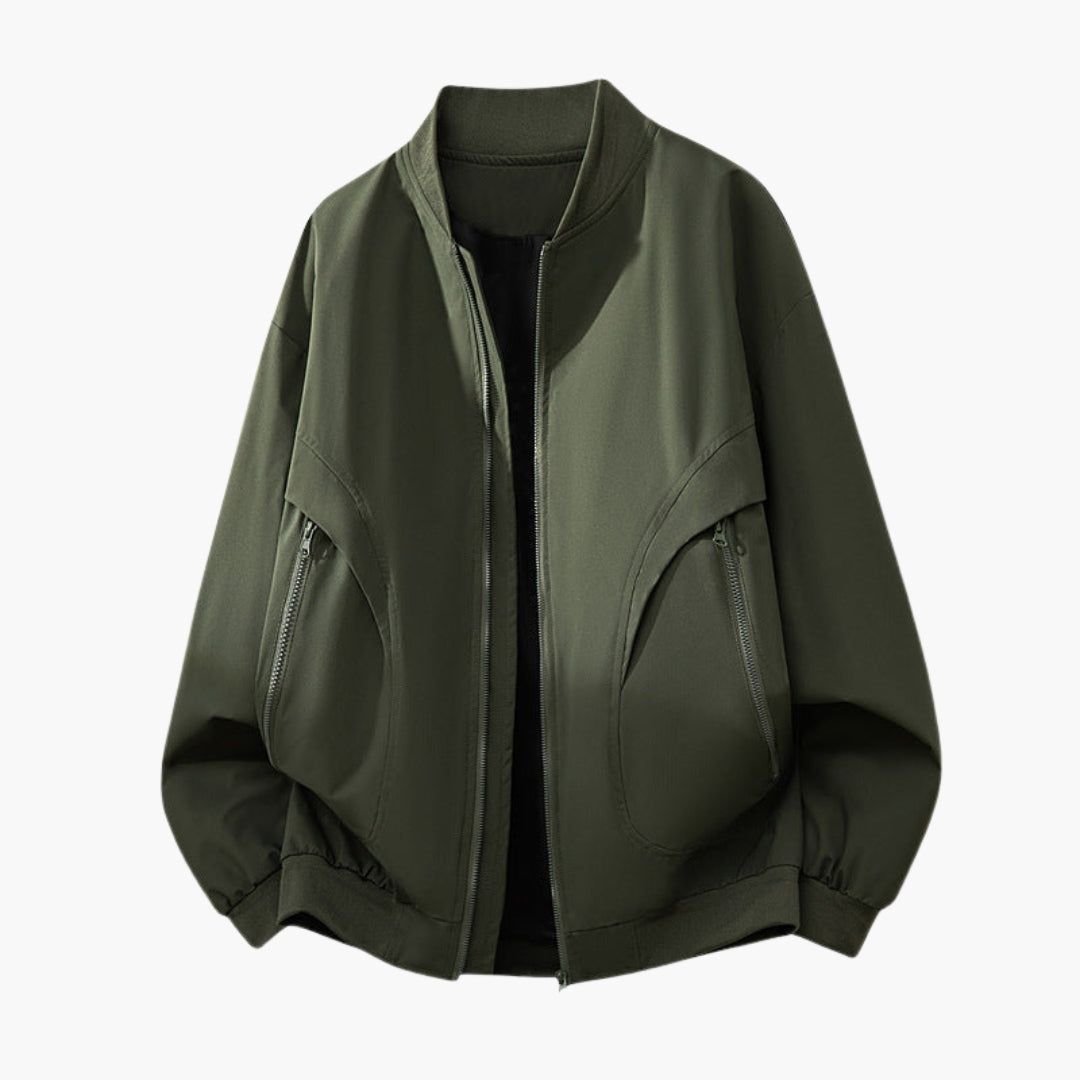 Blouson Bombers Femme Style Sport avec Poches Zippées