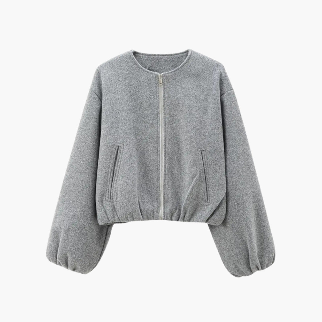 Blouson Bombers Femme avec Fermeture Zippée