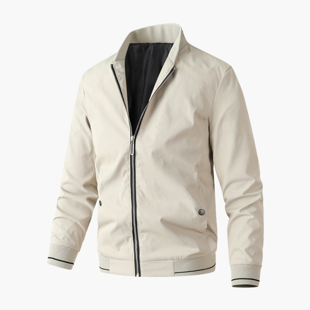 Blouson Bomberjacke für Herren mit geradem Kragen und gerippten Bündchen