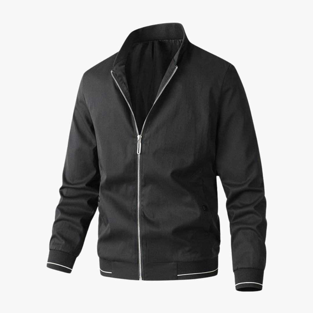 Blouson Bomberjacke für Herren mit geradem Kragen und gerippten Bündchen