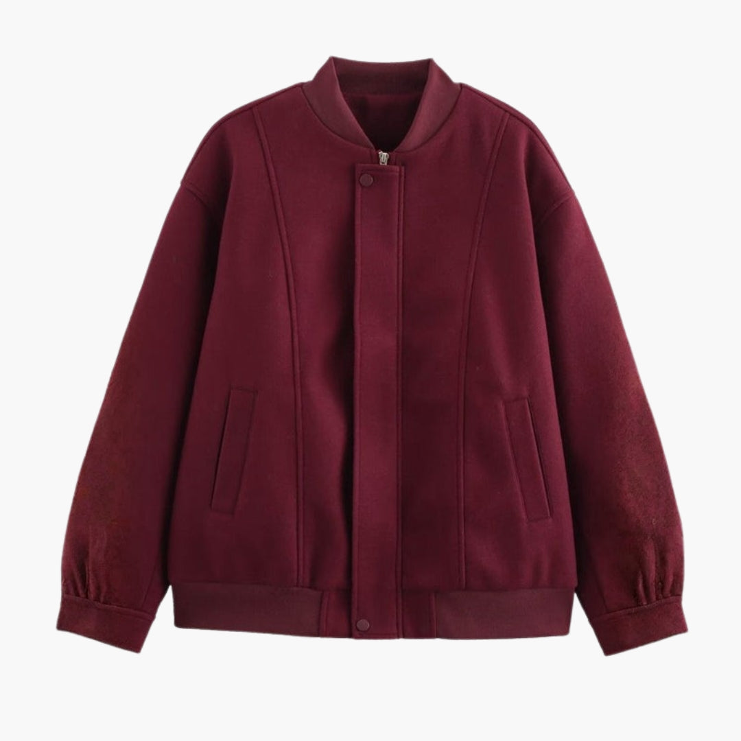 Cazadora bomber mujer con botones a presión