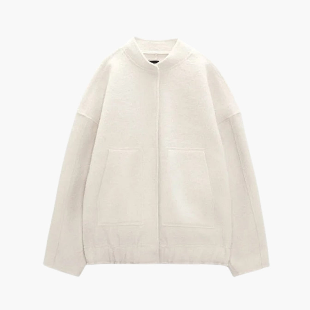 Blouson bomber femme à grandes poches plaquées