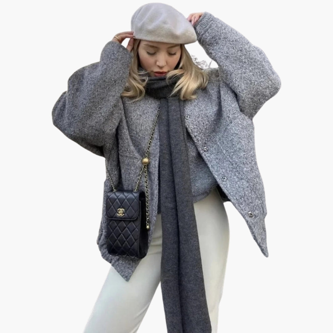Blouson bomber femme à grandes poches plaquées