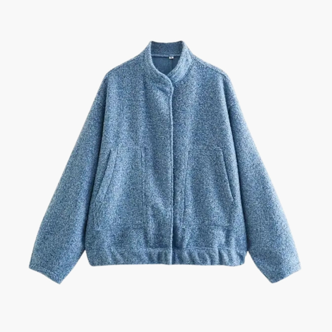 Blouson bomber femme à grandes poches plaquées