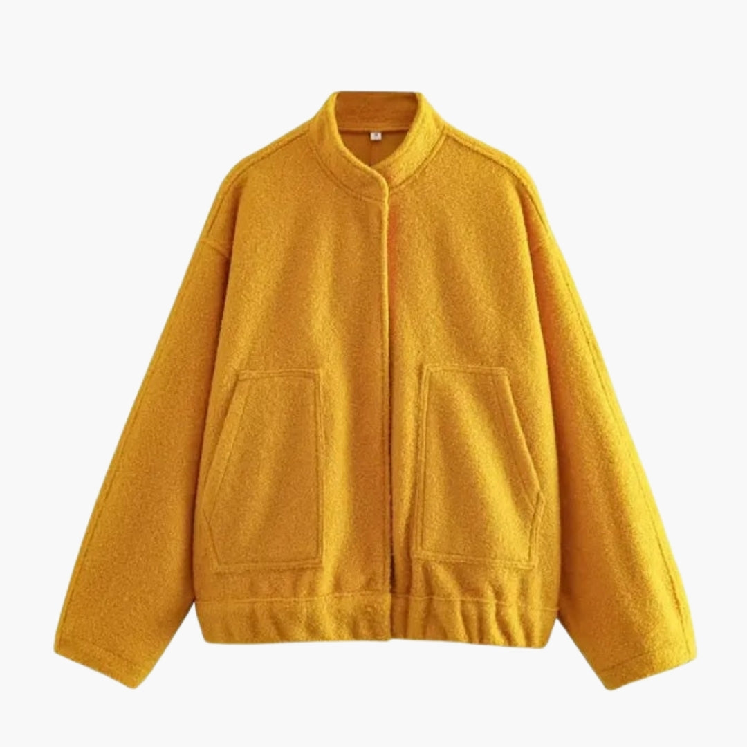 Blouson bomber femme à grandes poches plaquées