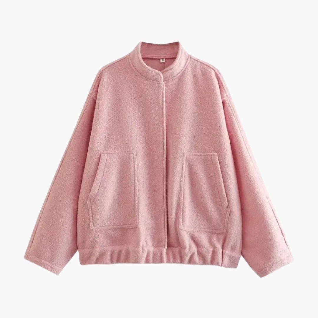Blouson bomber femme à grandes poches plaquées