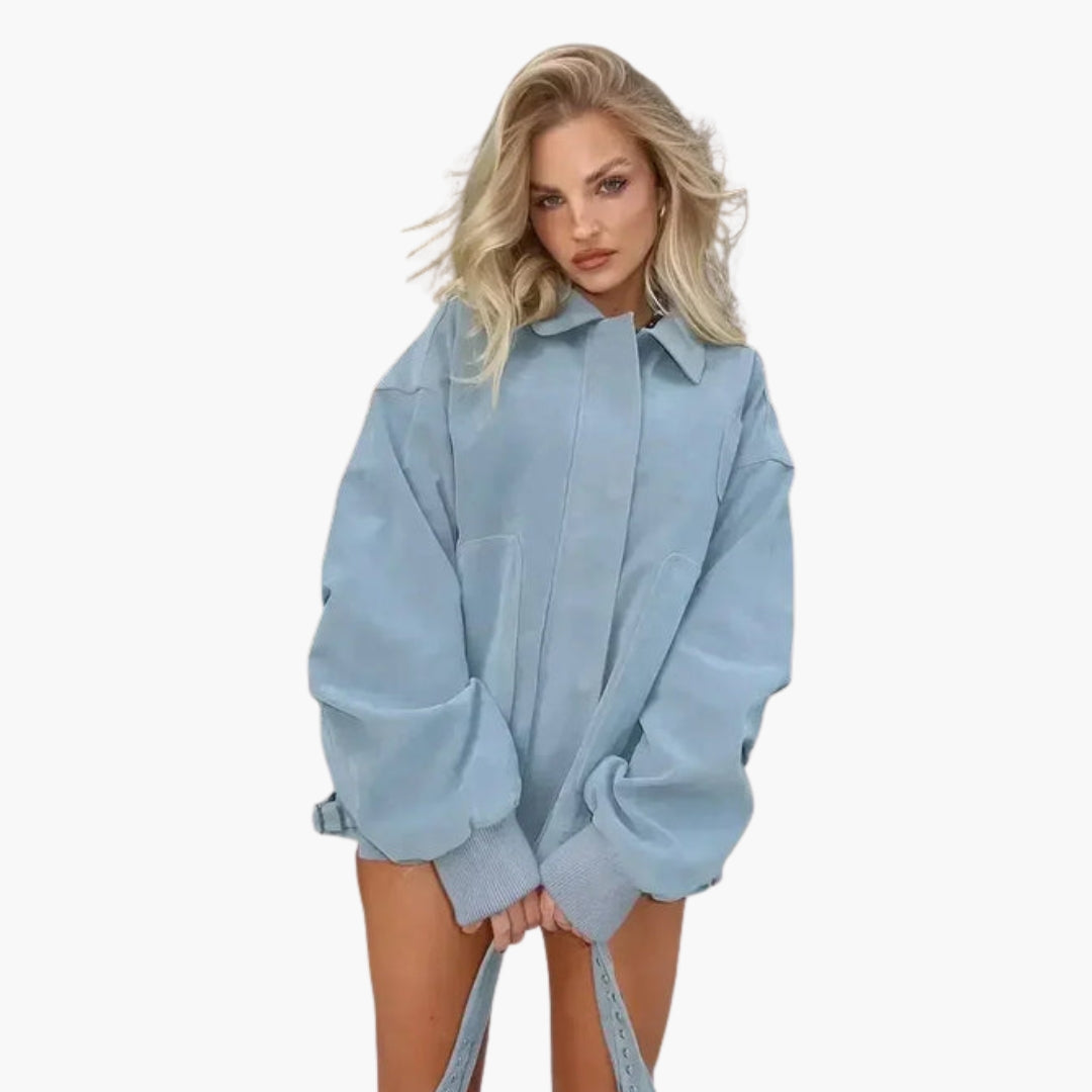 Blouson bomber femme avec col à revers