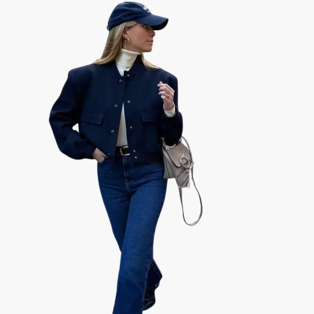 Blouson bomber femme en velours avec fermeture zippéev