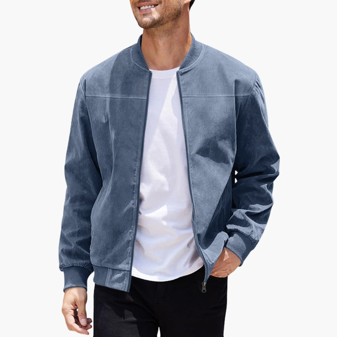 Blouson bomber til mænd med sporty pasform og sidelommer