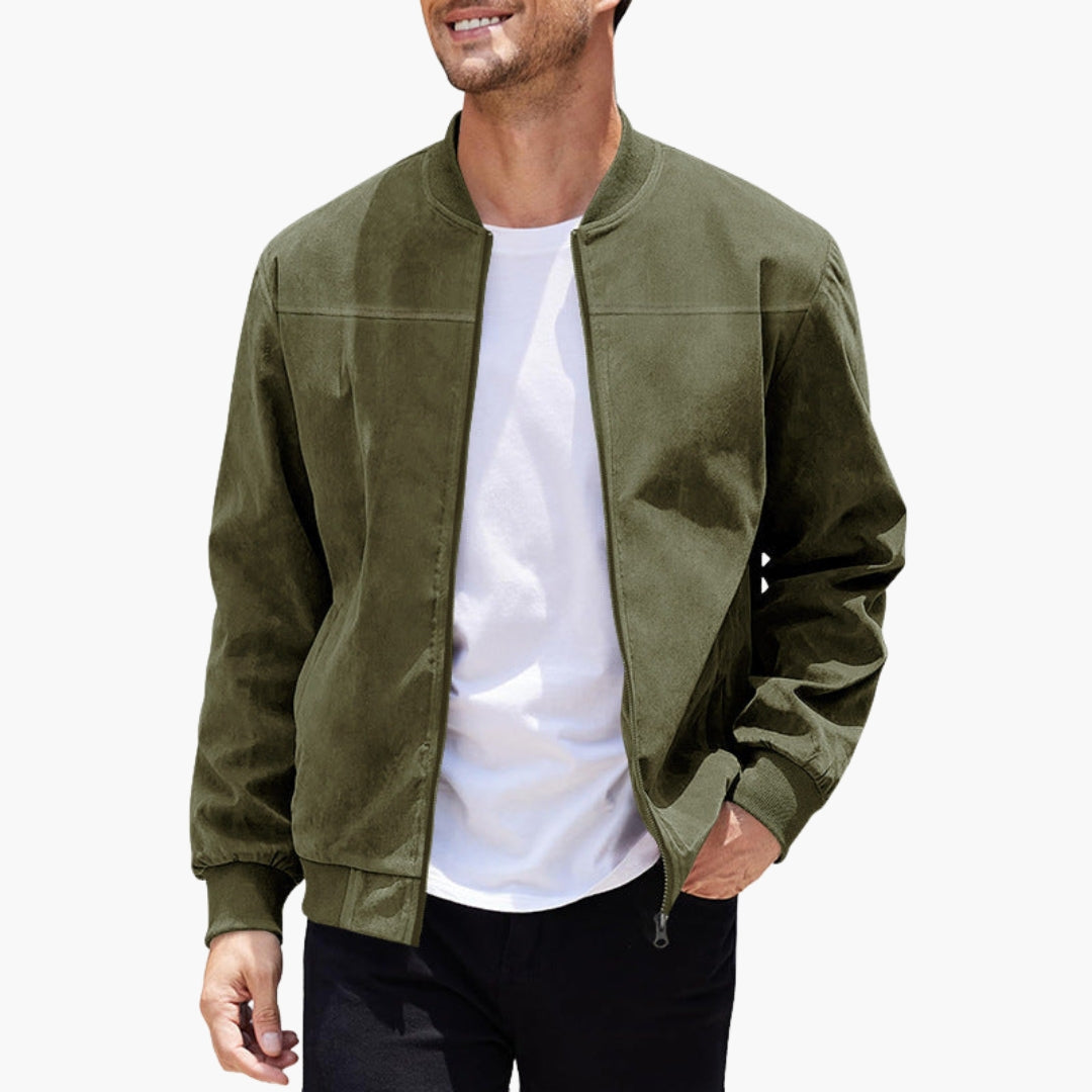 Blouson bomber til mænd med sporty pasform og sidelommer