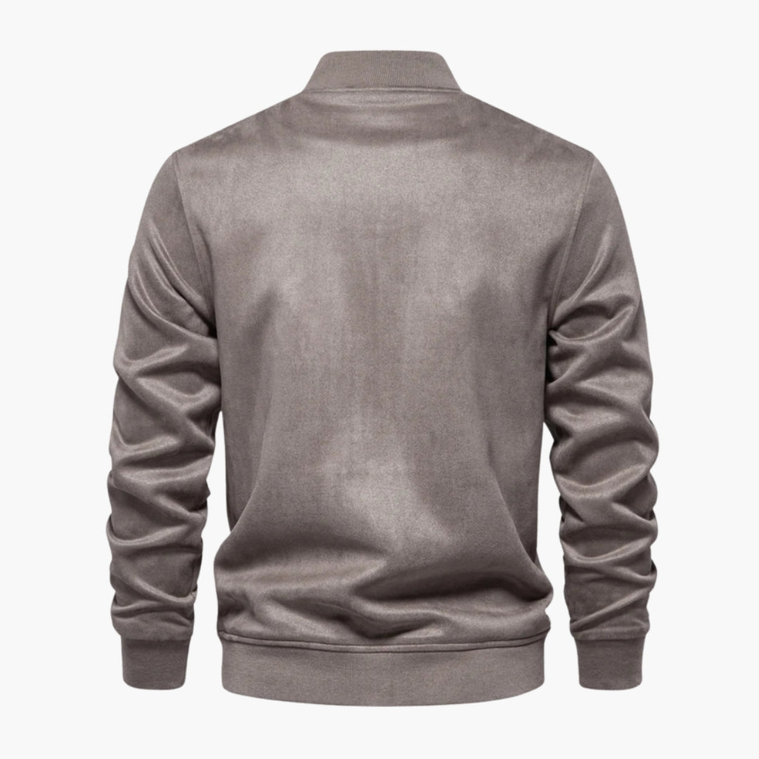 Cazadora bomber hombre con acabados acanalados