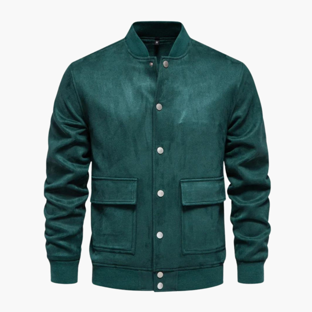 Cazadora bomber hombre con acabados acanalados