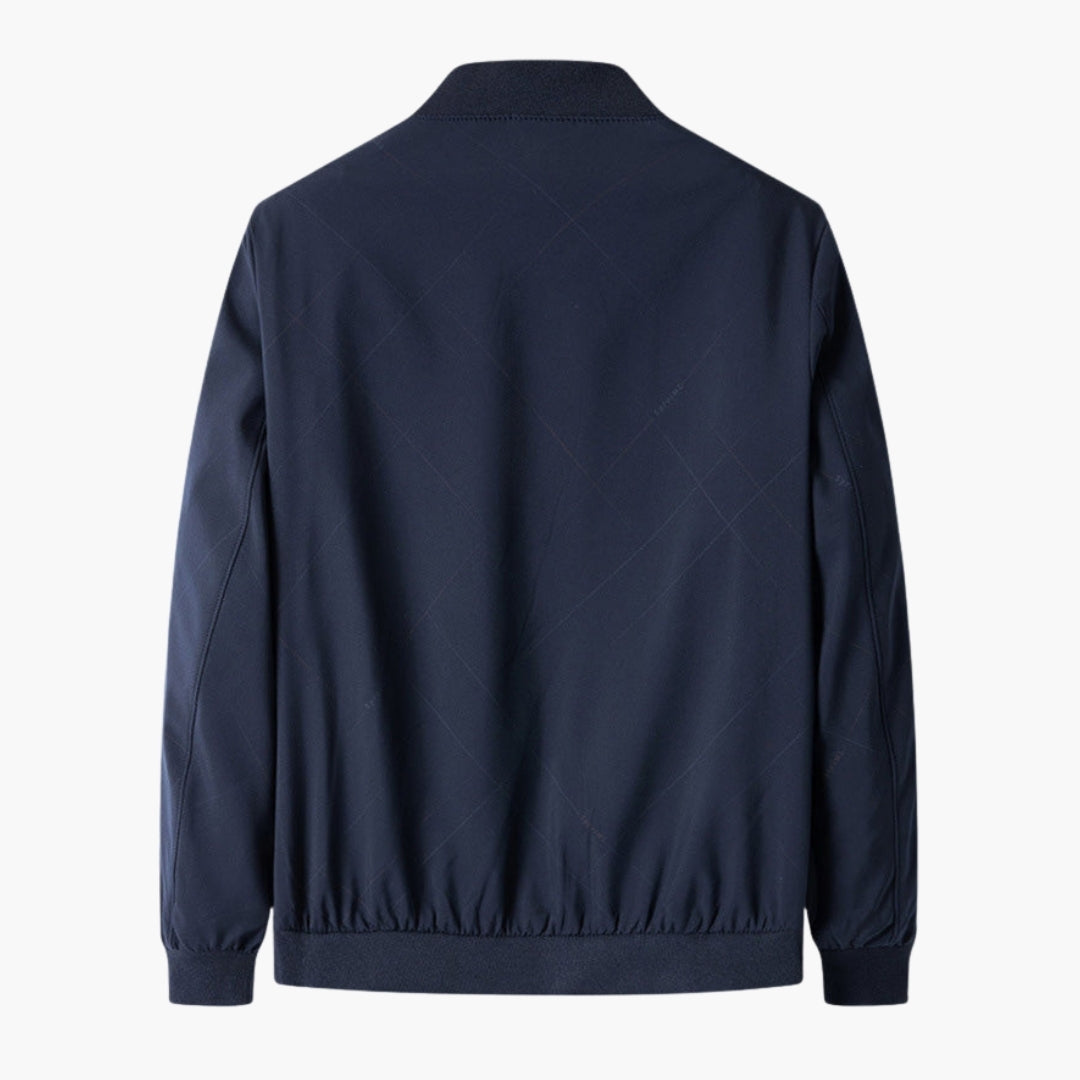 Blouson bomber homme avec zip et finitions côtelées