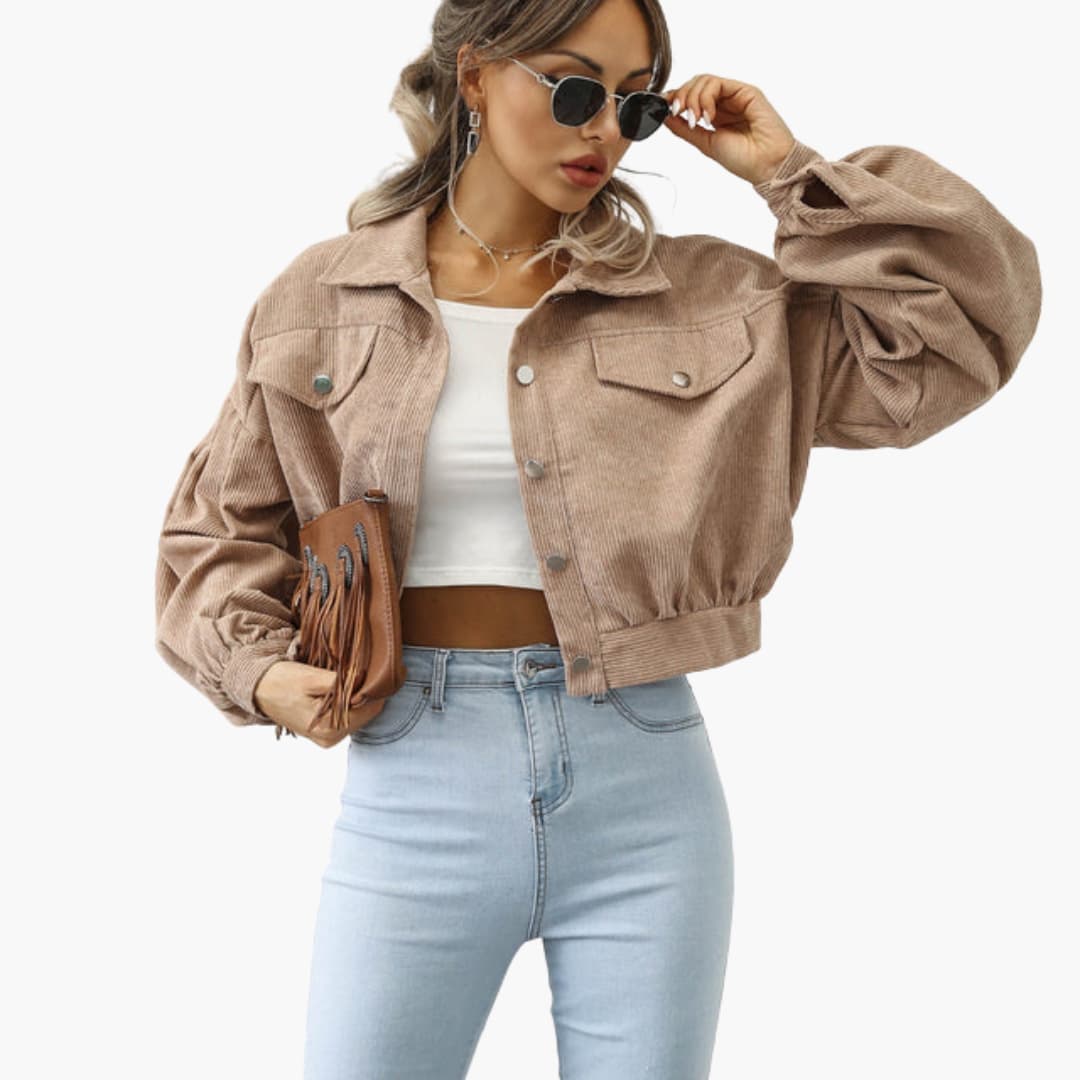 Blouson bomber Femmes avec fermeture zippée et finitions côtelées