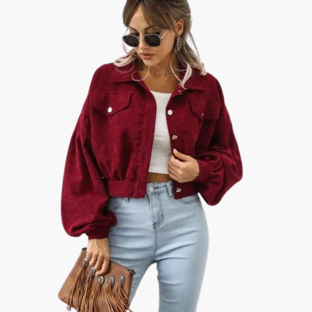 Blouson bomber Femmes avec fermeture zippée et finitions côtelées