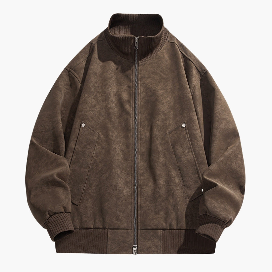 Blouson homme col montant avec poignets élastiques