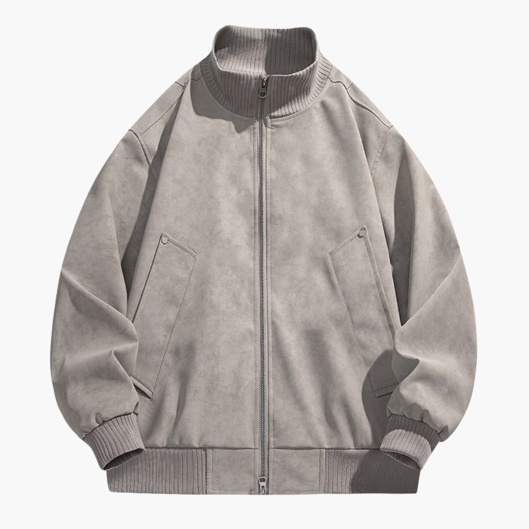 Blouson homme col montant avec poignets élastiques