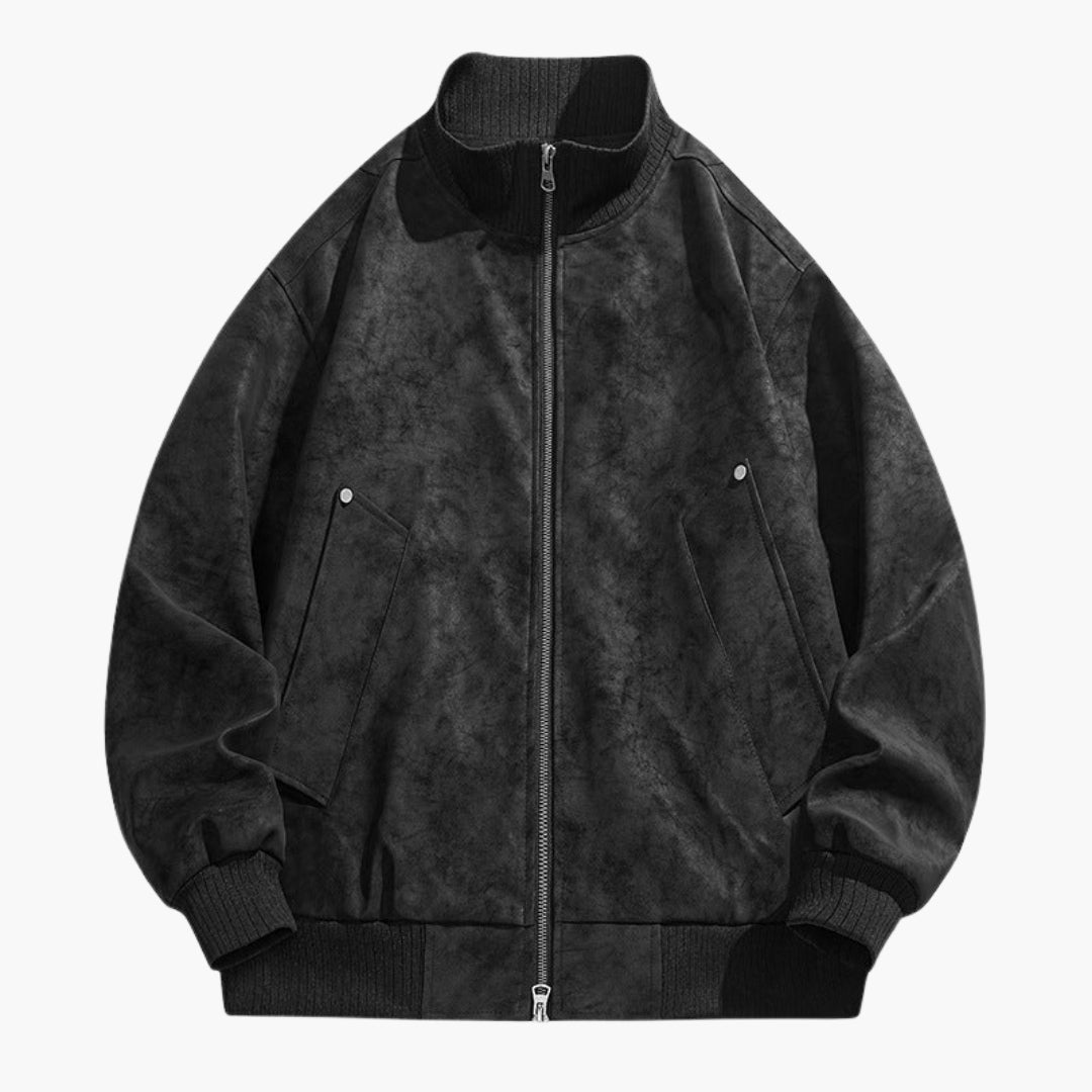 Blouson homme col montant avec poignets élastiques