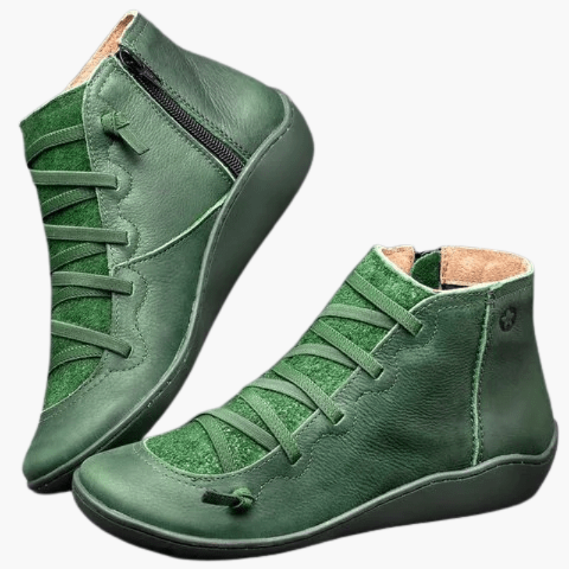 Bottines pour homme avec fermeture éclair latérale et laçage