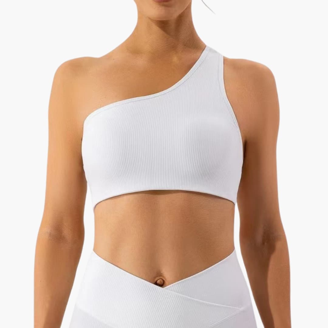 Soutien assimétrico feminino de um ombro